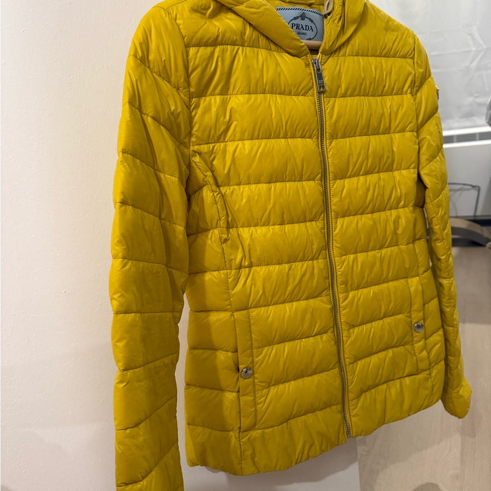 Prada Yellow puffer Jacket